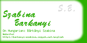 szabina barkanyi business card