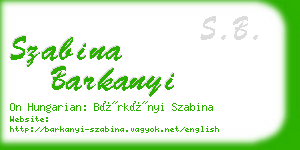 szabina barkanyi business card